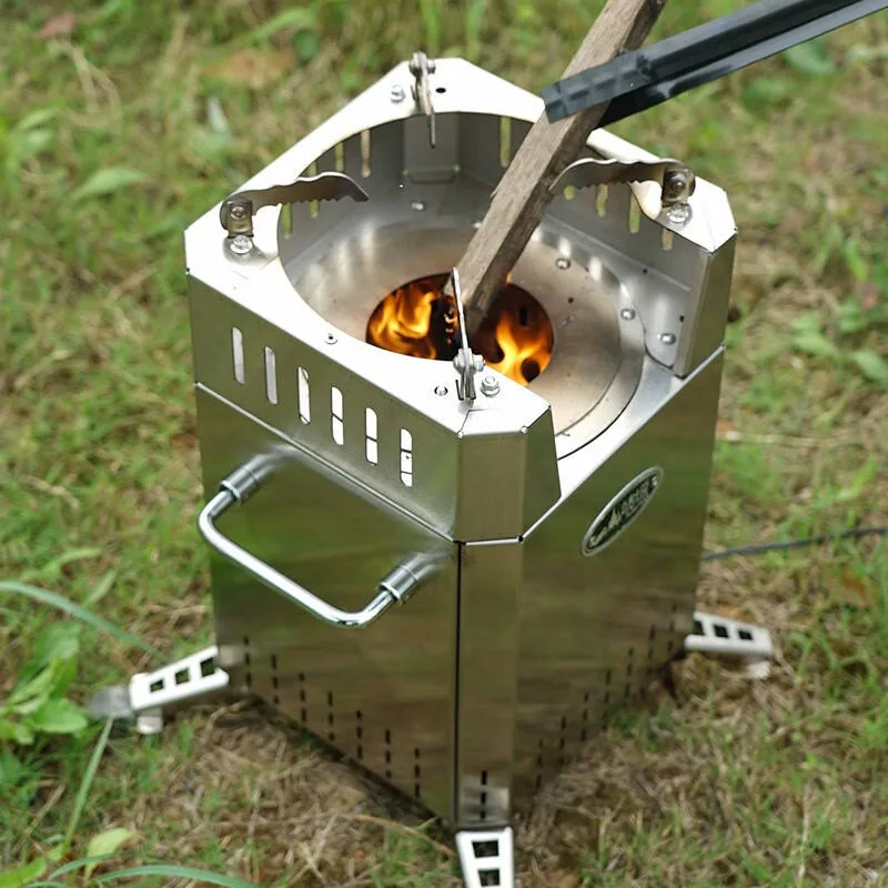 Portable Camping Tent Heater Stove — Black view 3