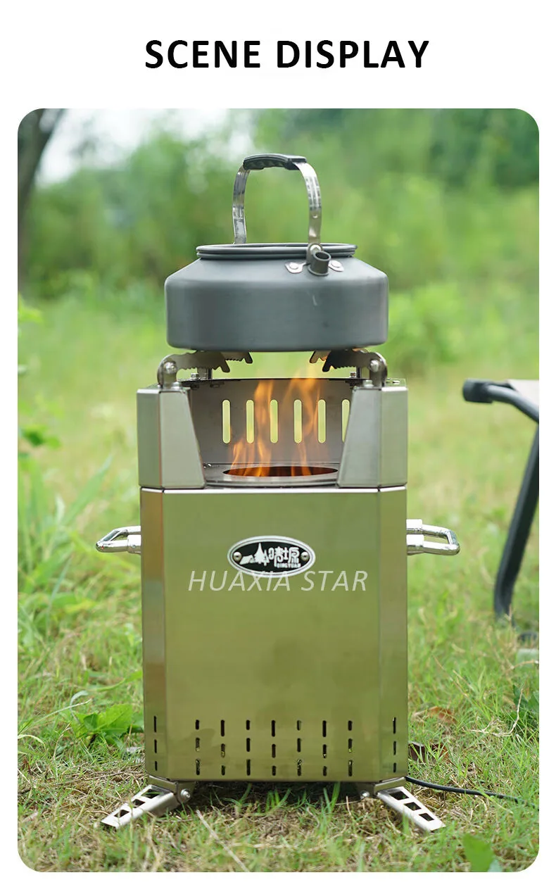 Portable Camping Tent Heater Stove — Black view 6