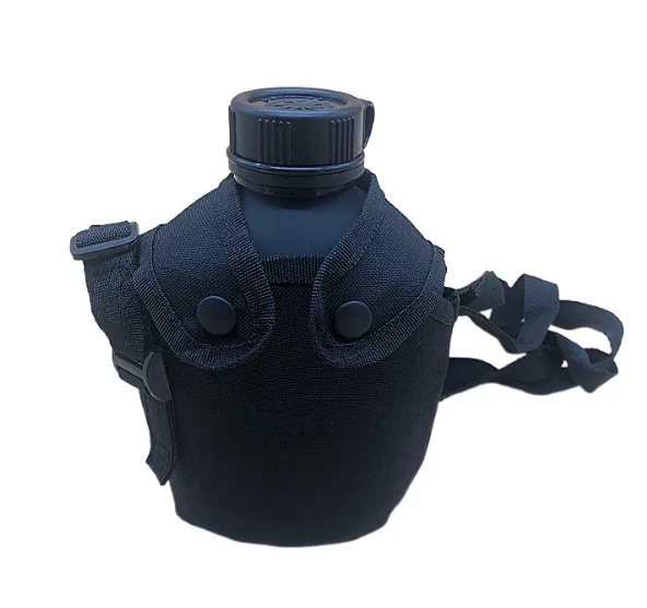 Tactical Water Bottle Canteen Cover — Black view 5