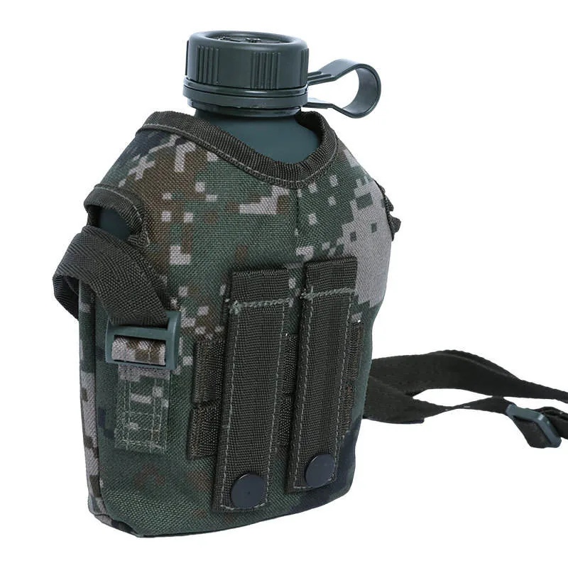 Camouflage Aluminum Kettle with Belt — Green view 2