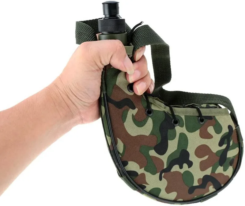Waist-Shaped Camo Water Bottle — Camo — Tactical Camping