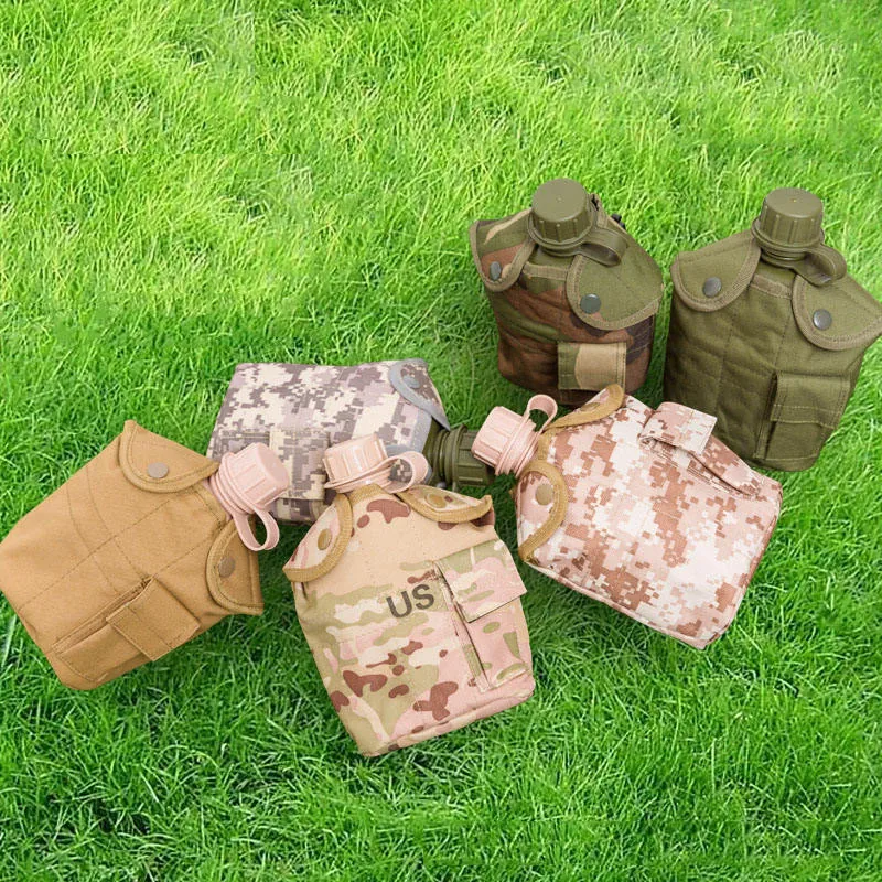 Tactical MOLLE Kettle Water Bottle — Black — Tactical Camping