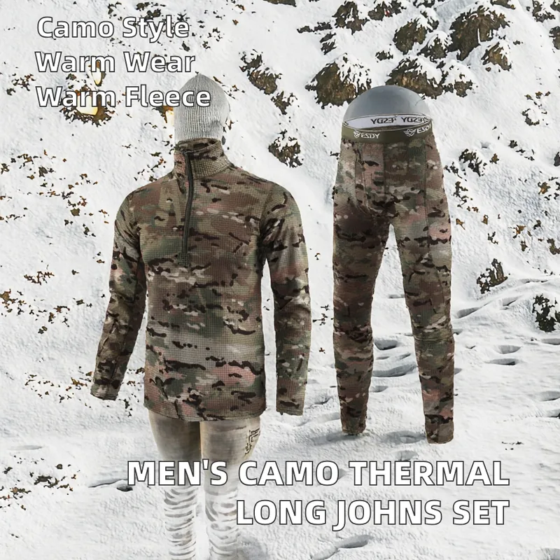 Winter Fleece Compression Base Layer Set — Black view 2