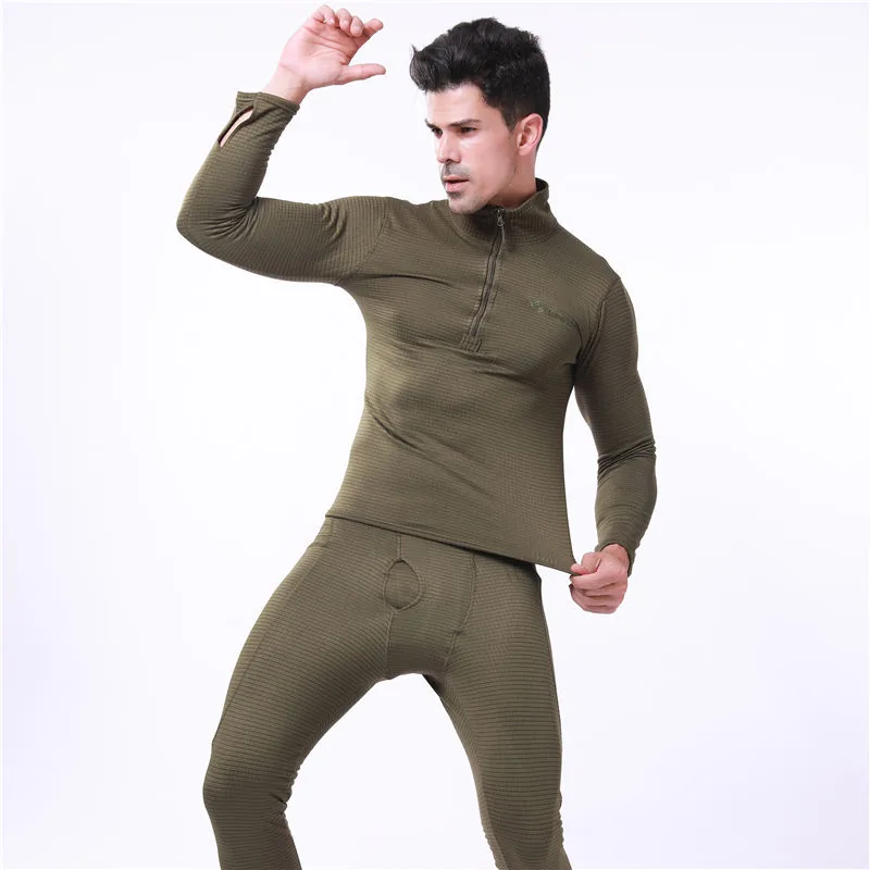 Winter Fleece Compression Base Layer Set — Black view 4