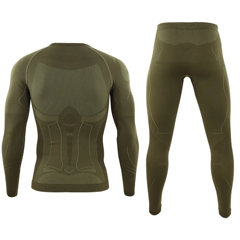 Tactical Thermal Long Johns Suit — Black view 3