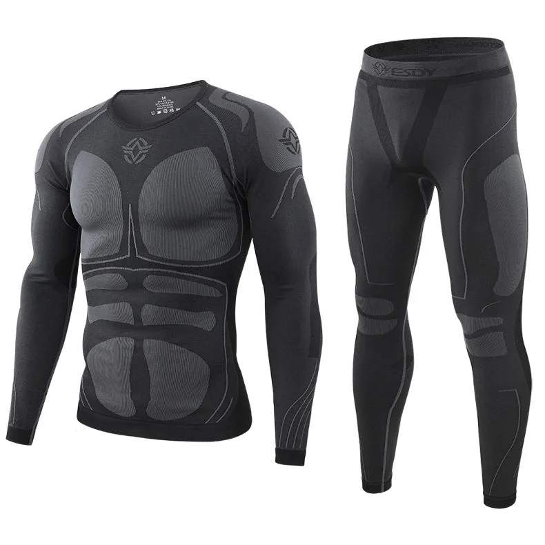 Tactical Thermal Long Johns Suit — Black view 4