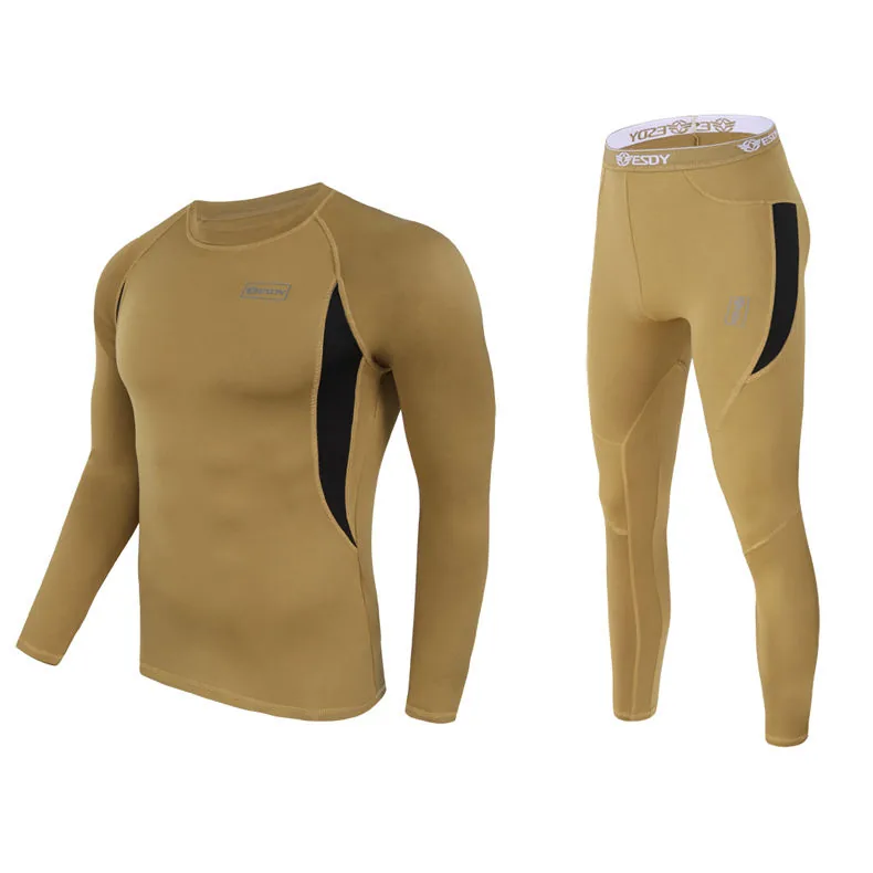 Breathable Long Johns Ski Base Layer — Black view 3