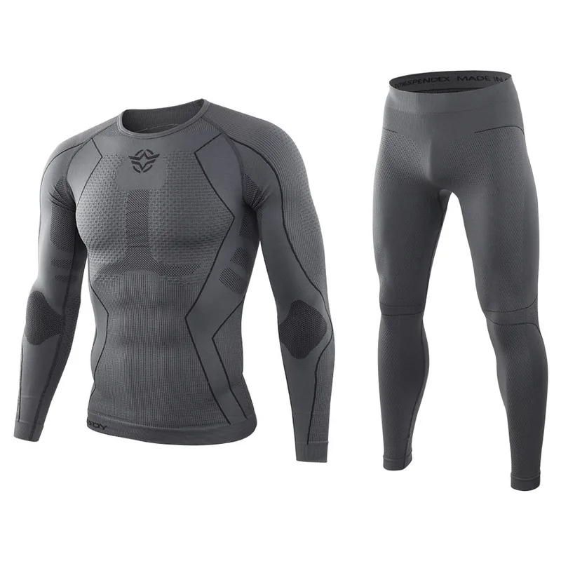 Seamless Hunting Thermal Underwear Set — Black — Tactical Base Layers