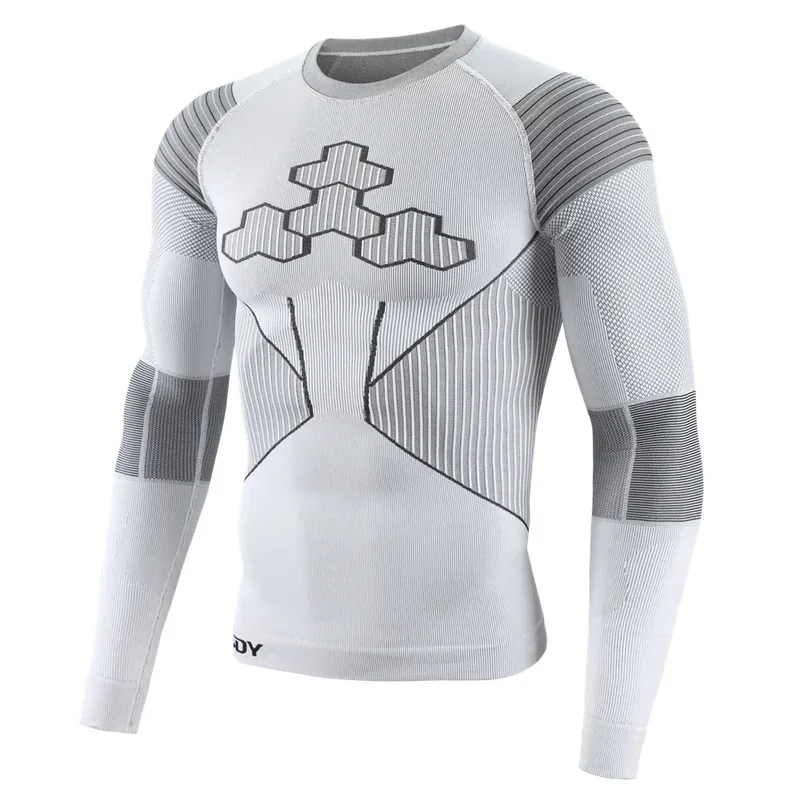 Cycling Thermal Underwear Body Suit — White — Tactical Base Layers