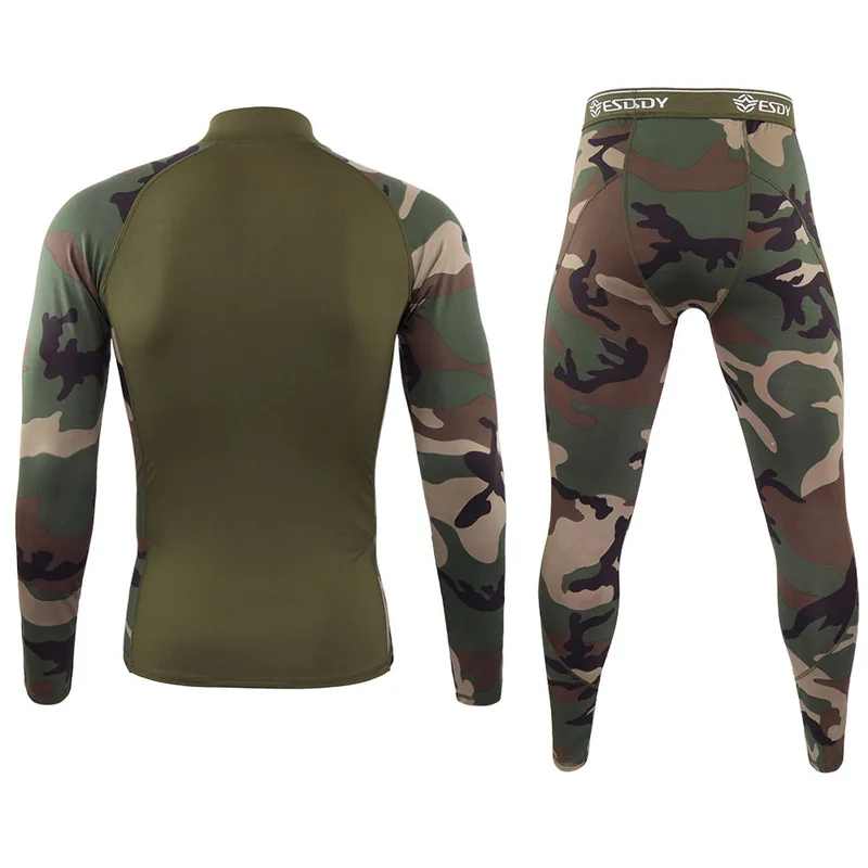 Sports Fleece Thermal Underwear Set — Black view 2