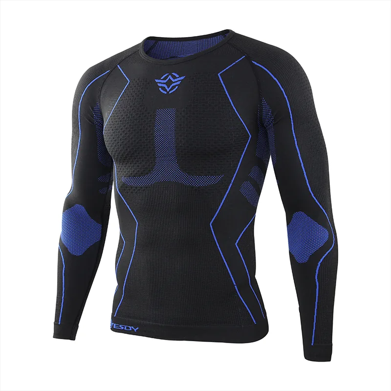 Outdoor Camouflage Thermal Underwear Set — Black view 4