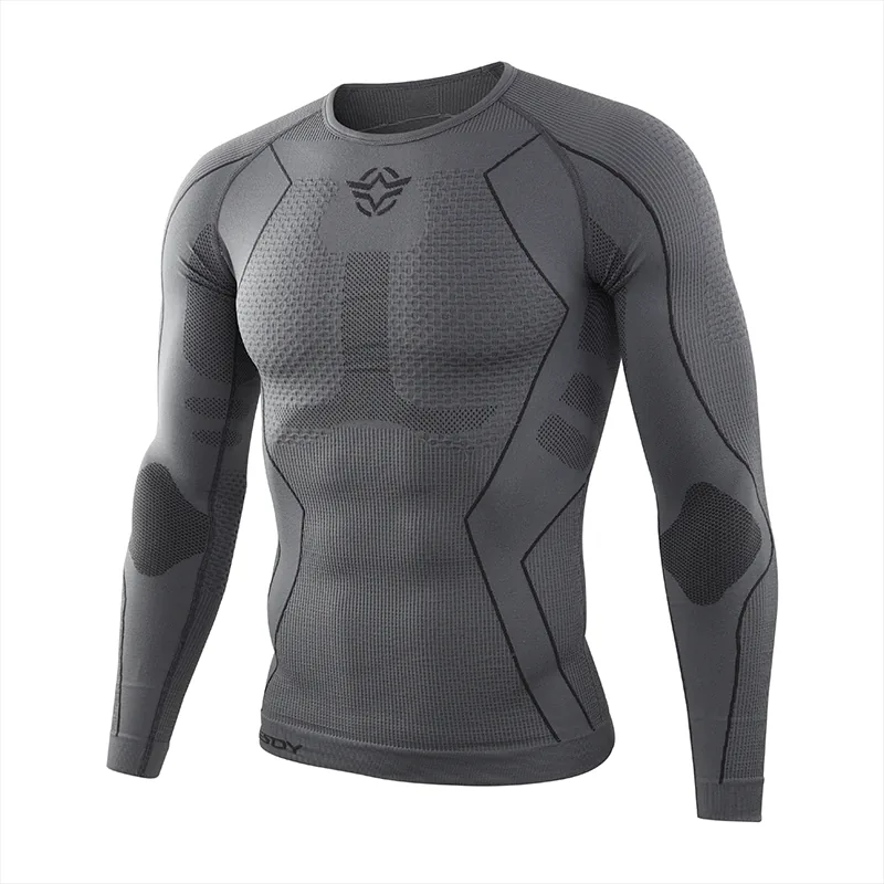 Outdoor Camouflage Thermal Underwear Set — Black view 5