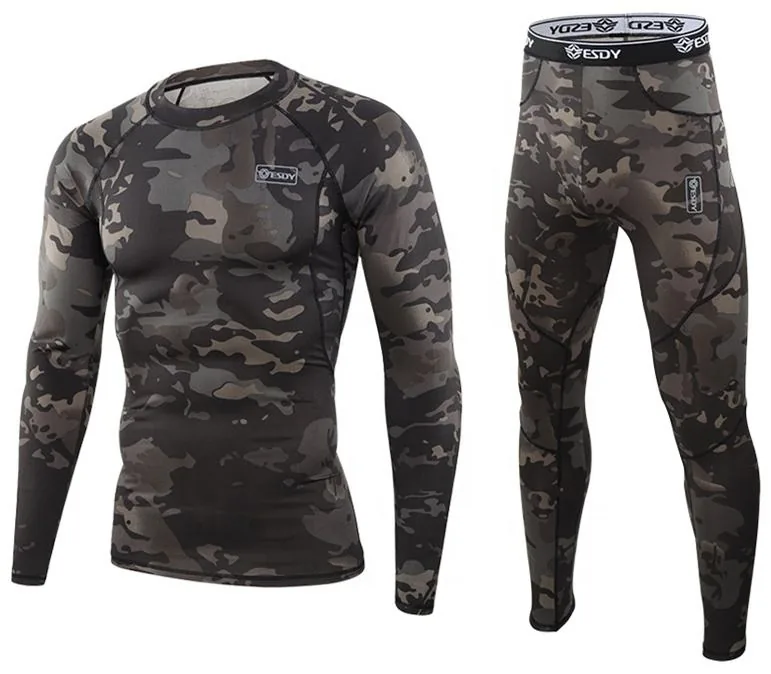 Tactical Thermal Long Johns Set — Black view 3
