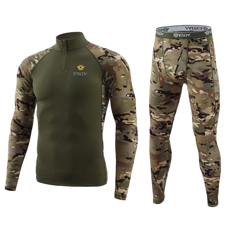 Physical Training Long Sleeve Underwear Set — Black view 2