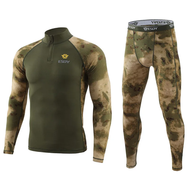 Physical Training Long Sleeve Underwear Set — Black view 3