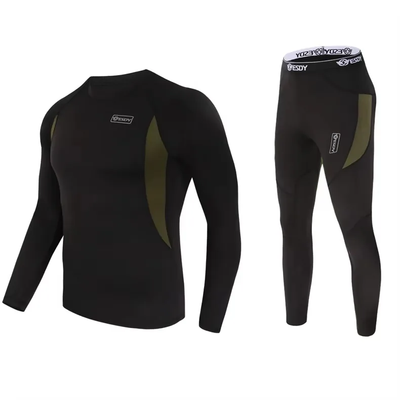 Tactical Ski Thermal Long Johns Set — Black — Tactical Base Layers
