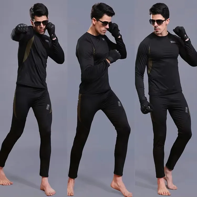 Tactical Ski Thermal Long Johns Set — Black view 2
