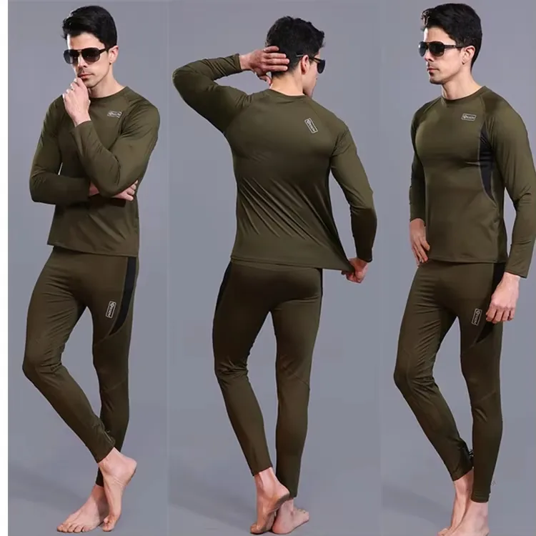 Tactical Ski Thermal Long Johns Set — Black view 4
