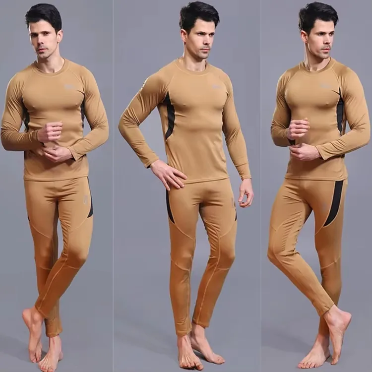 Tactical Ski Thermal Long Johns Set — Black view 6
