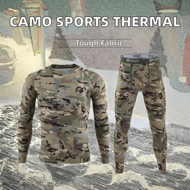 CP Camo Printed Thermal Underwear Set — Camo view 2