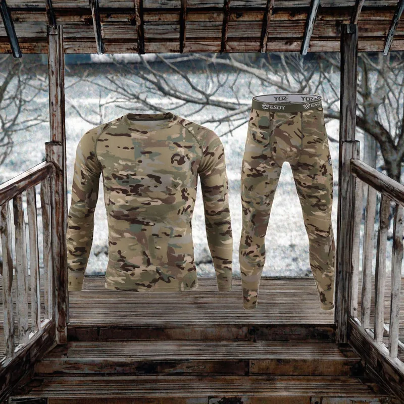 CP Camo Printed Thermal Underwear Set — Camo view 3