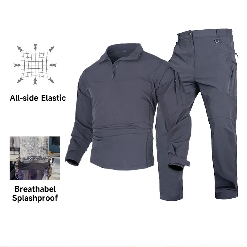 Long Sleeve Frog Suit Tactical Set — Dark Blue — Tactical Clothing