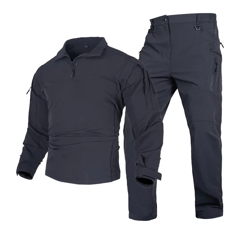 Long Sleeve Frog Suit Tactical Set — Dark Blue view 5