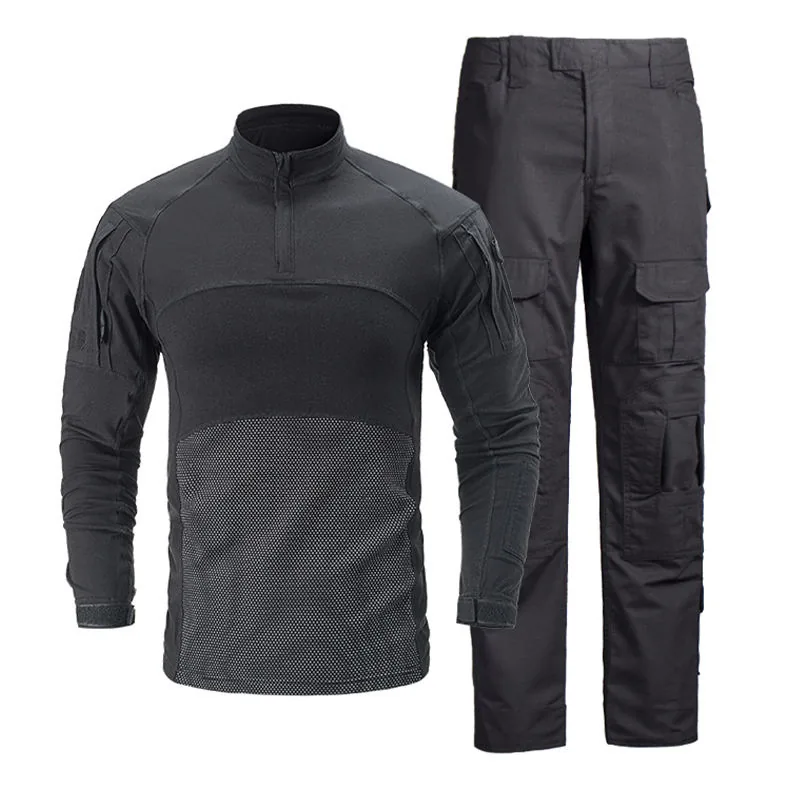 Breathable Frog Suit Tactical Uniform — Black view 2