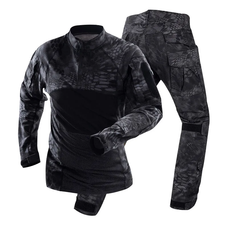 Breathable Frog Suit Tactical Uniform — Black view 6