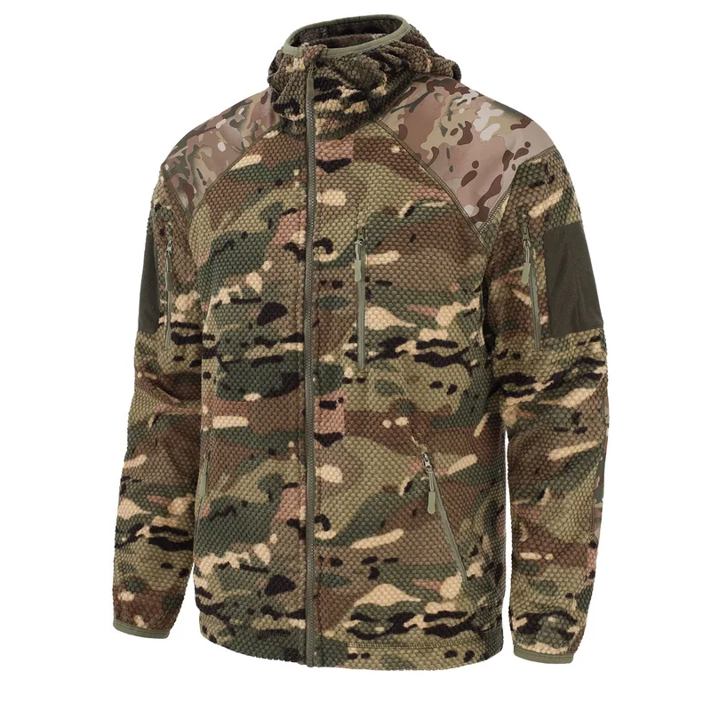 Canvas Casual Fleece Tactical Jacket — Camo view 4