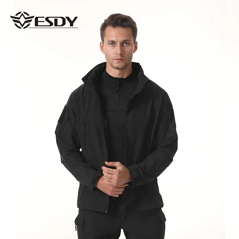 Thin Outdoor Mountaineering Jacket — Black view 2