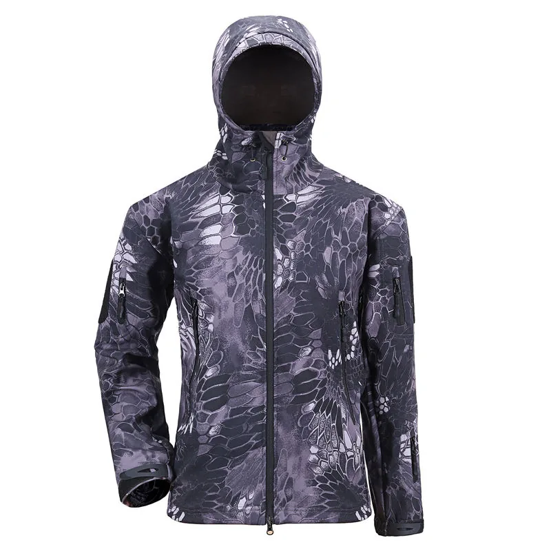 Waterproof Hooded Tactical Softshell Jacket — Camo view 2