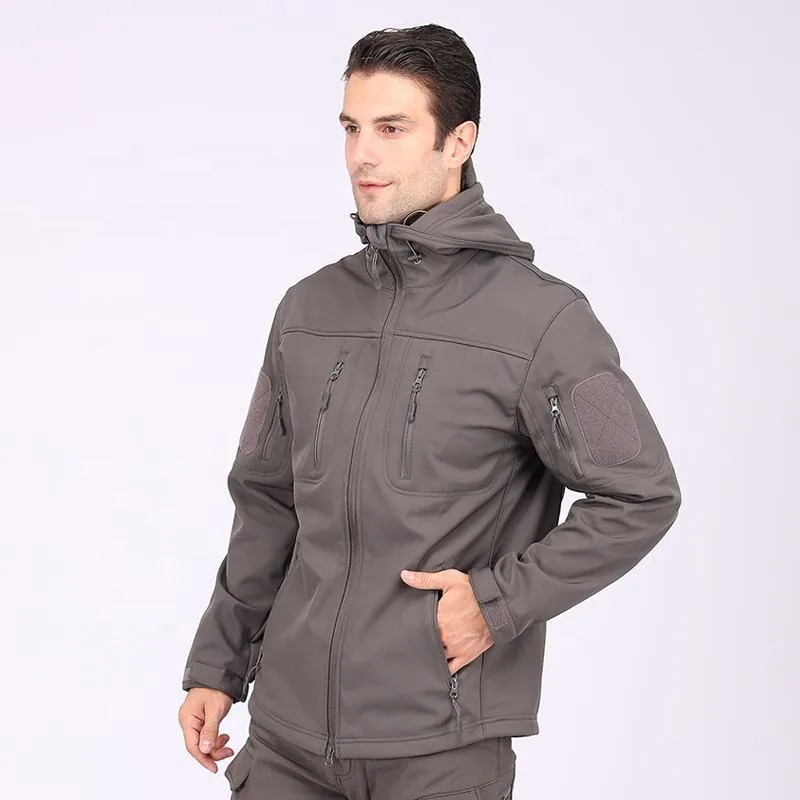 Softshell Winter Combat Fleece Jacket — Black view 5