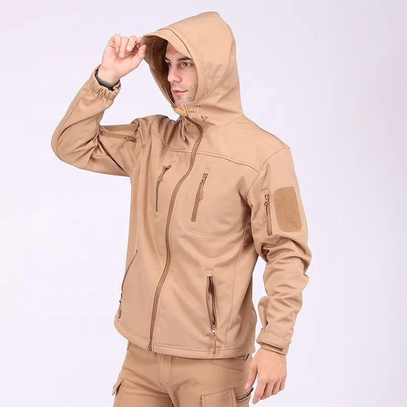 Softshell Winter Combat Fleece Jacket — Black view 6