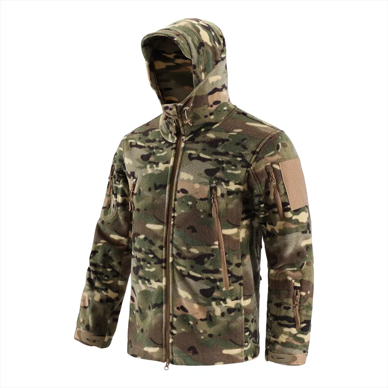 Fleece Coat Hunting Tactical Jacket — Camo view 5