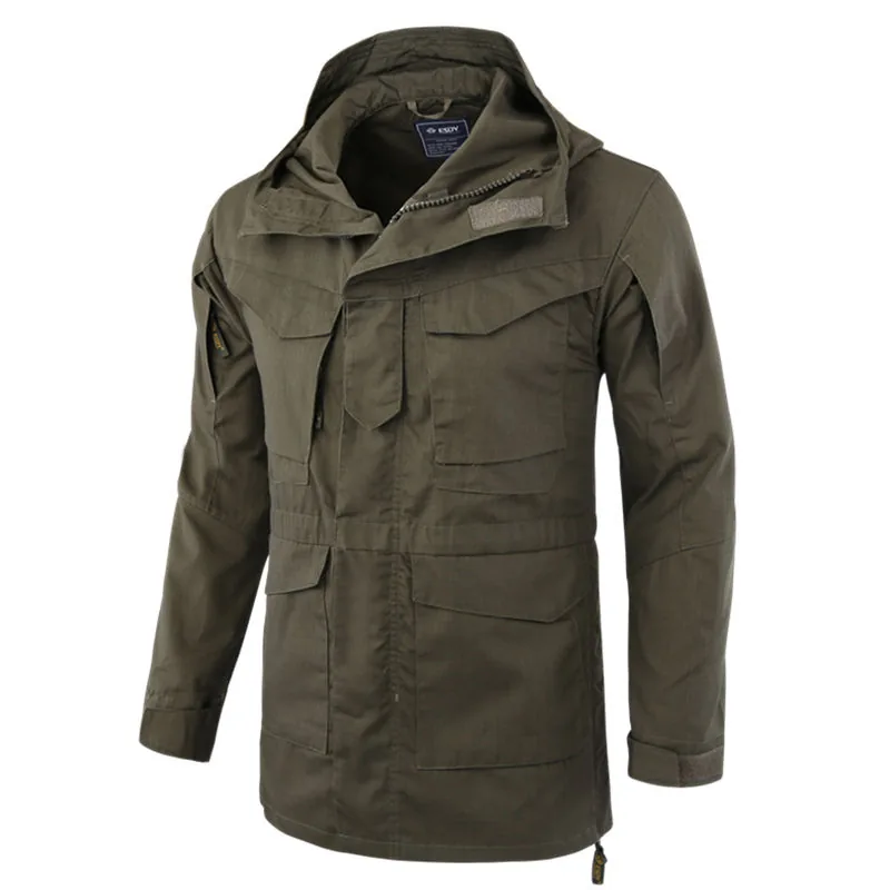 Combat Waterproof Windbreaker Jacket — Black view 4
