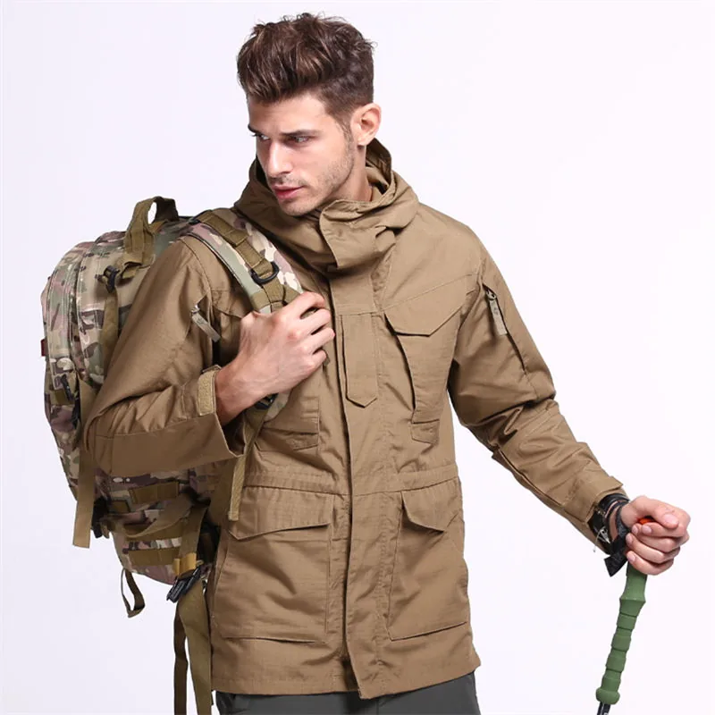Combat Waterproof Windbreaker Jacket — Black view 5