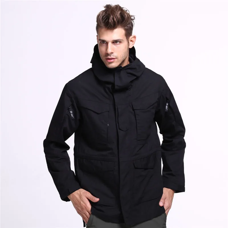 Combat Waterproof Windbreaker Jacket — Black view 6
