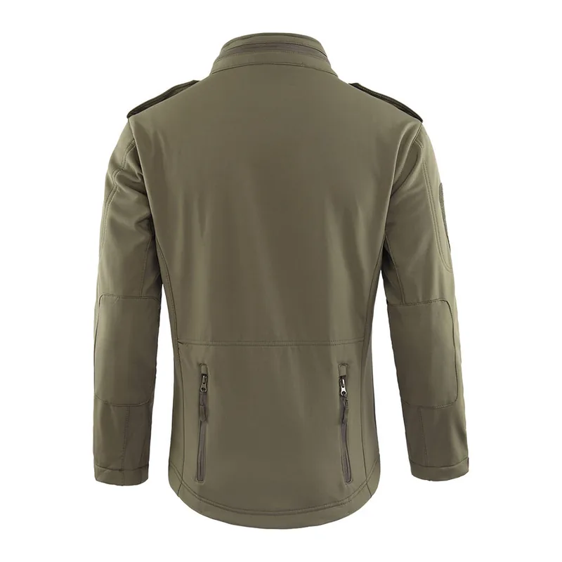 Windproof Softshell Tactical Jacket — Black view 4
