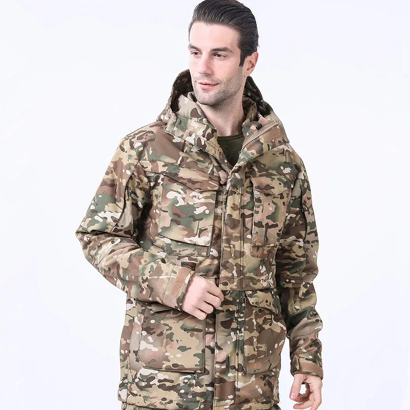 Windbreaker Combat Fleece Jacket — Black view 4