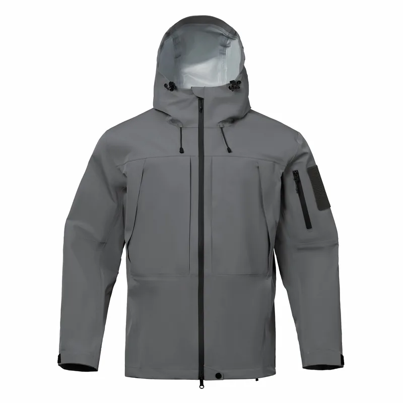 Zip-Up Safari Waterproof Jacket — Black — Tactical Clothing
