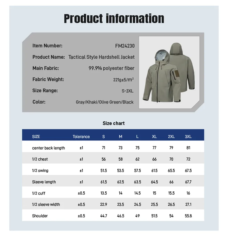 Zip-Up Safari Waterproof Jacket — Black view 3