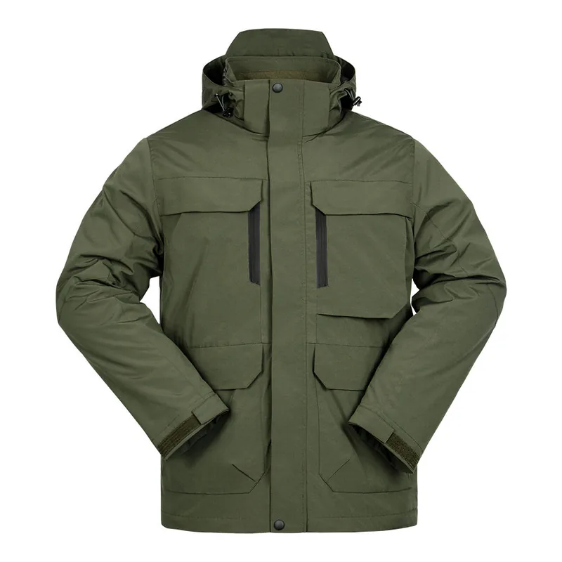 Lightweight Waterproof Hooded Rain Jacket — Black — Tactical Clothing