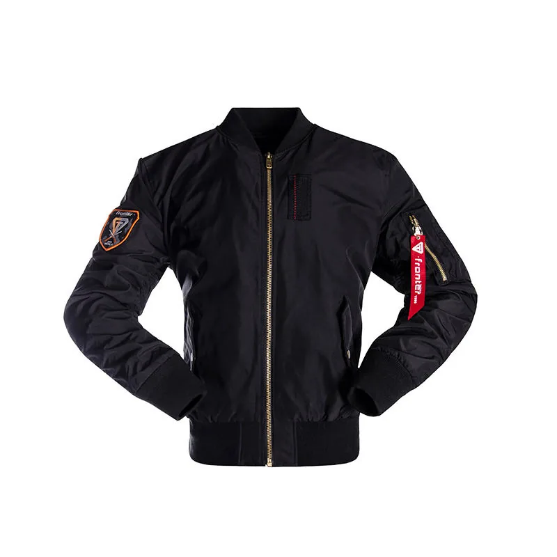 Nylon Bomber Tactical Jacket — Black view 4
