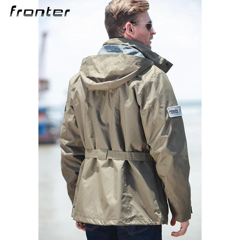 3-in-1 Winter Waterproof Snow Jacket — Khaki view 3