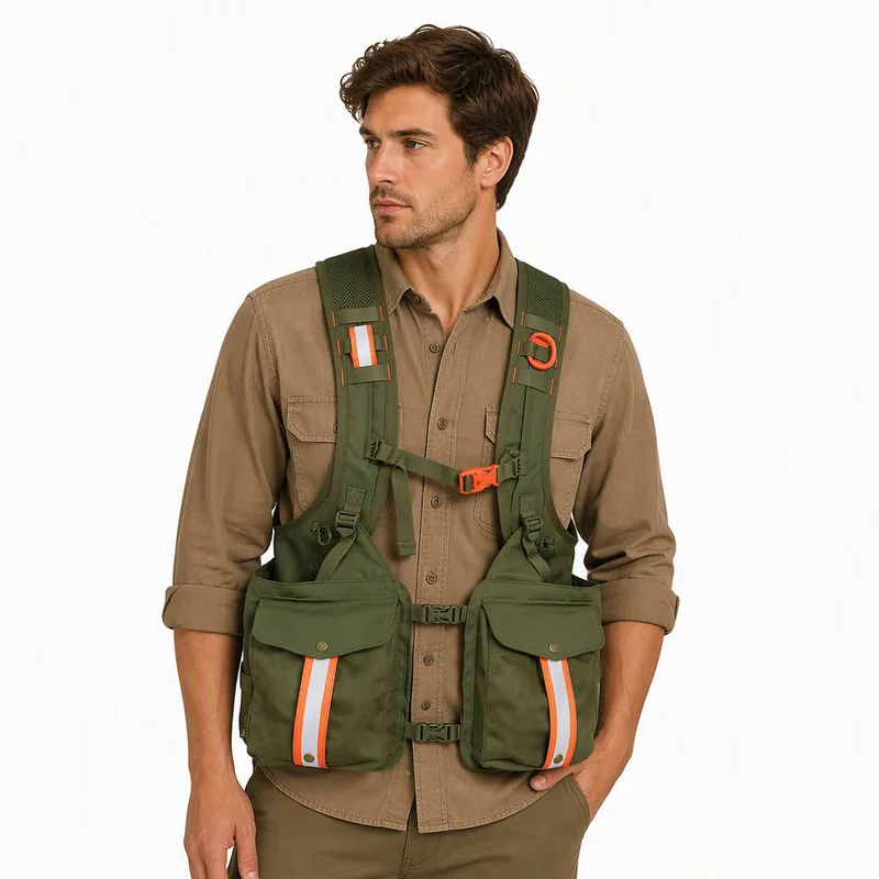 Lightweight Adjustable Spring Hunting Vest with Multi-Pockets view 3