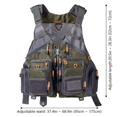 Lightweight Unisex Strap Fishing Vest (Adjustable) view 2