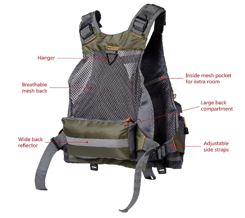Lightweight Unisex Strap Fishing Vest (Adjustable) view 4