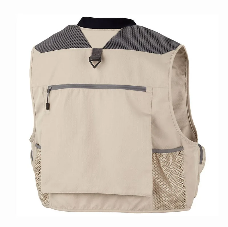 Mens Multi-Pocket Cargo Fly Fishing Vest with Zipper view 2