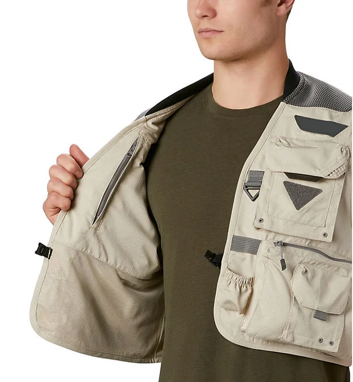 Mens Multi-Pocket Cargo Fly Fishing Vest with Zipper view 4